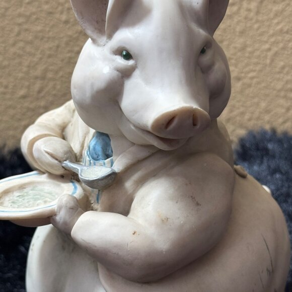 Beatrix Potter Pigling Bland Eating Porridge 7" Figural Piggy Bank 1994 VTG - Picture 3 of 9